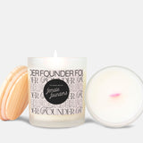 Female Founders Frosted Glass Candle (Pink Wick)