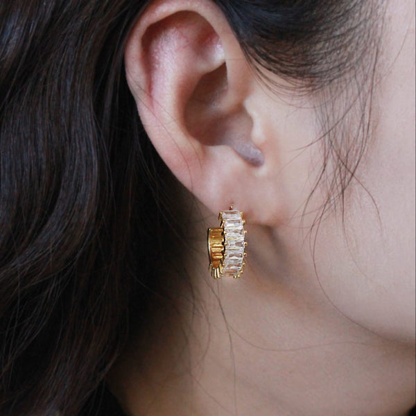 BAGUETTE CROWN EARRINGS