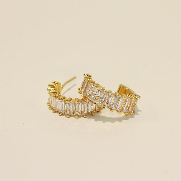 BAGUETTE CROWN EARRINGS